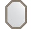 Зеркало EVOFORM в багетной раме - виньетка состаренное серебро 56 mm (60x80 cm) 7027 1