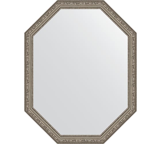Зеркало EVOFORM в багетной раме - виньетка состаренное серебро 56 mm (70x90 cm) 7028 1