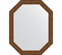 Зеркало EVOFORM в багетной раме - виньетка состаренная бронза 56 mm (55x70 cm) 7030