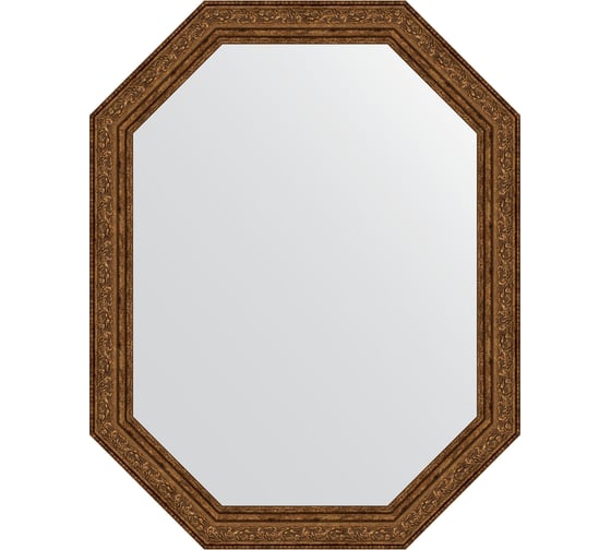Зеркало EVOFORM в багетной раме - виньетка состаренная бронза 56 mm (55x70 cm) 7030