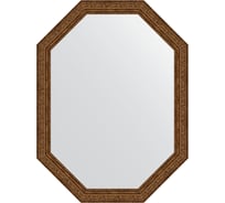 Зеркало EVOFORM в багетной раме - виньетка состаренная бронза 56 mm (60x80 cm) 7031