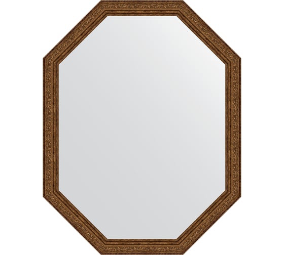 Зеркало EVOFORM в багетной раме - виньетка состаренная бронза 56 mm (70x90 cm) 7032 1