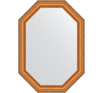 Зеркало EVOFORM в багетной раме - золотые бусы на бронзе 60 mm (51x71 cm) 7045