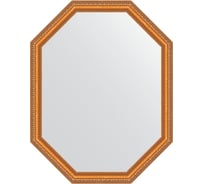 Зеркало EVOFORM в багетной раме - золотые бусы на бронзе 60 mm (61x81 cm) 7047