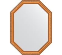 Зеркало EVOFORM в багетной раме - золотые бусы на бронзе 60 mm (56x71 cm) 7046