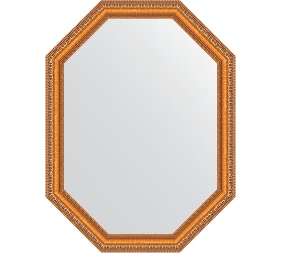 Зеркало EVOFORM в багетной раме - золотые бусы на бронзе 60 mm (56x71 cm) 7046 1