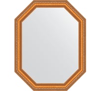 Зеркало EVOFORM в багетной раме - золотые бусы на бронзе 60 mm (71x91 cm) 7048