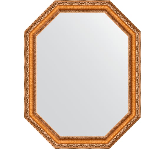 Зеркало EVOFORM в багетной раме - золотые бусы на бронзе 60 mm (71x91 cm) 7048 1
