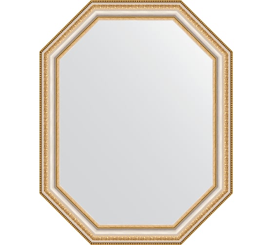 Зеркало EVOFORM в багетной раме - золотые бусы на серебре 60 mm (56x71 cm) 7050 1