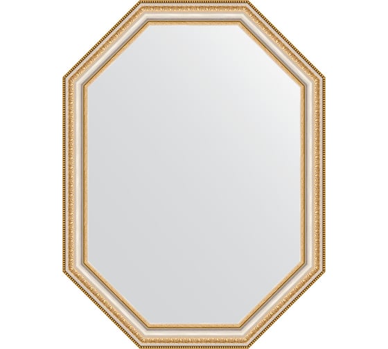 Зеркало EVOFORM в багетной раме - золотые бусы на серебре 60 mm (61x81 cm) 7051 1