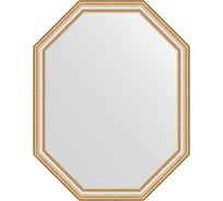 Зеркало EVOFORM в багетной раме - золотые бусы на серебре 60 mm (71x91 cm) 7052
