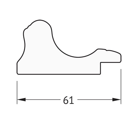 Зеркало EVOFORM в багетной раме - золотой акведук 61 mm (60x80 cm) 7059