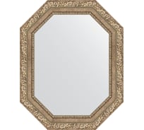 Зеркало EVOFORM в багетной раме - виньетка античное серебро 85 mm (60x75 cm) 7150