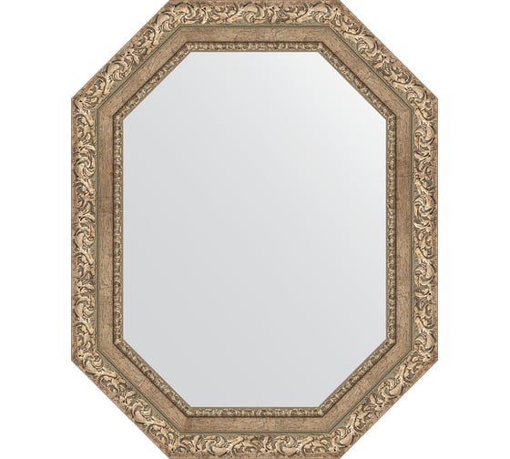 Зеркало EVOFORM в багетной раме - виньетка античное серебро 85 mm (60x75 cm) 7150 1