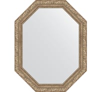 Зеркало EVOFORM в багетной раме - виньетка античное серебро 85 mm (75x95 cm) 7152