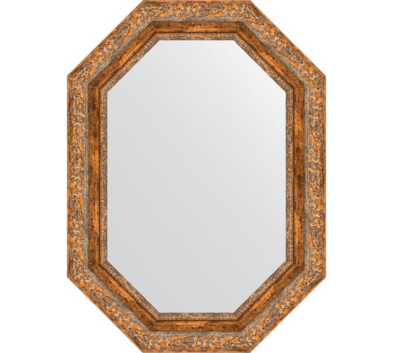 Зеркало EVOFORM в багетной раме - виньетка античная бронза 85 mm (55x75 cm) 7153 1
