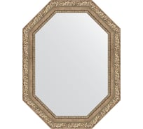 Зеркало EVOFORM в багетной раме - виньетка античное серебро 85 mm (65x85 cm) 7151