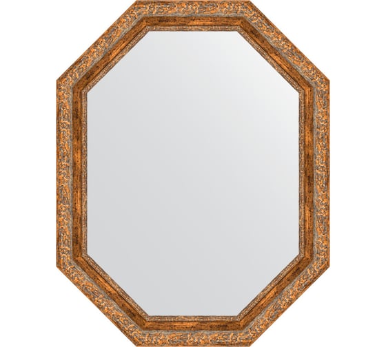 Зеркало EVOFORM в багетной раме - виньетка античная бронза 85 mm (75x95 cm) 7156