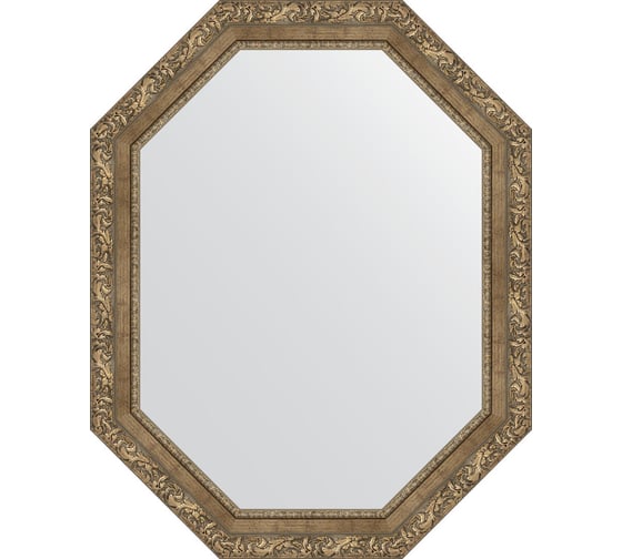Зеркало EVOFORM в багетной раме - виньетка античная латунь 85 mm (75x95 cm) 7160 1