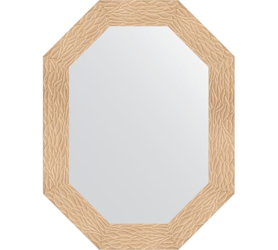 Зеркало EVOFORM в багетной раме - золотые дюны 90 mm (66x86 cm) 7179