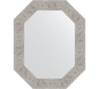 Зеркало EVOFORM в багетной раме - волна хром 90 mm (61x76 cm) 7194