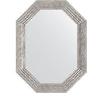 Зеркало EVOFORM в багетной раме - волна хром 90 mm (66x86 cm) 7195