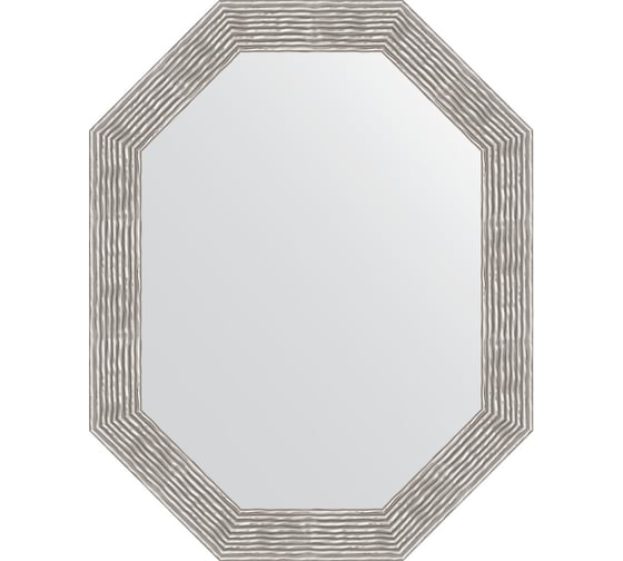Зеркало EVOFORM в багетной раме - волна хром 90 mm (76x96 cm) 7196 1