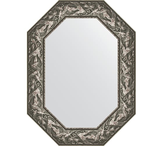 Зеркало EVOFORM в багетной раме - византия серебро 99 mm (58x78 cm) 7225 1
