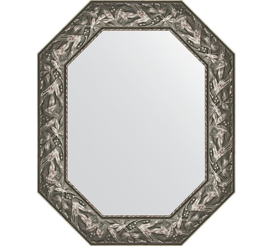 Зеркало EVOFORM в багетной раме - византия серебро 99 mm (63x78 cm) 7226 1