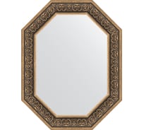 Зеркало EVOFORM в багетной раме - вензель серебряный 101 mm (69x89 cm) 7239