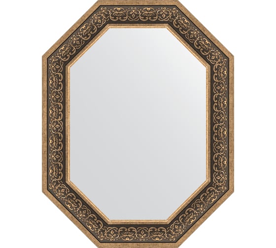 Зеркало EVOFORM в багетной раме - вензель серебряный 101 mm (69x89 cm) 7239 1