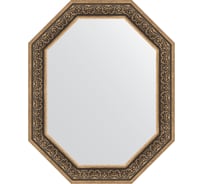 Зеркало EVOFORM в багетной раме - вензель серебряный 101 mm (79x99 cm) 7240