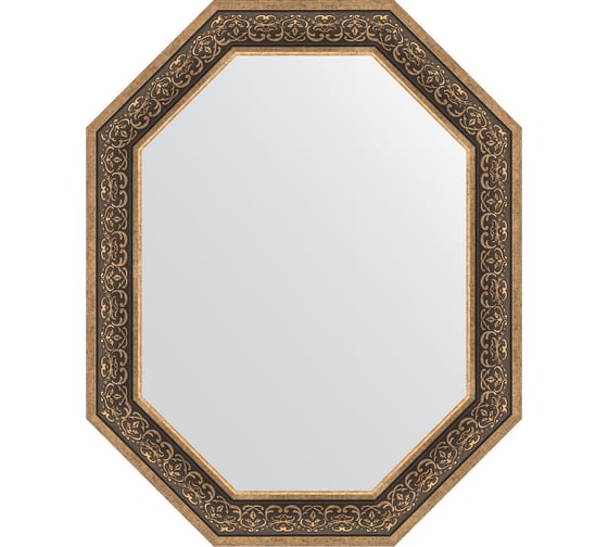 Зеркало EVOFORM в багетной раме - вензель серебряный 101 mm (79x99 cm) 7240 1
