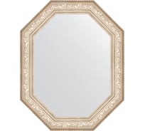Зеркало EVOFORM в багетной раме - виньетка серебро 109 mm (65x80 cm) 7254