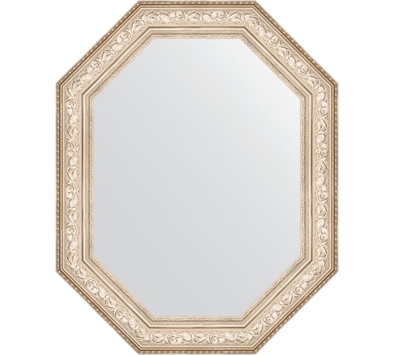 Зеркало EVOFORM в багетной раме - виньетка серебро 109 mm (65x80 cm) 7254 1