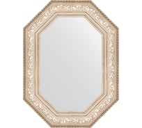 Зеркало EVOFORM в багетной раме - виньетка серебро 109 mm (60x80 cm) 7253