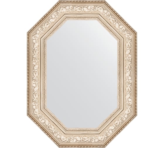 Зеркало EVOFORM в багетной раме - виньетка серебро 109 mm (60x80 cm) 7253 1
