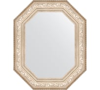 Зеркало EVOFORM в багетной раме - виньетка серебро 109 mm (70x90 cm) 7255