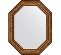 Зеркало EVOFORM в багетной раме - виньетка состаренная бронза 109 mm (80x100 cm) 7260