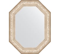 Зеркало EVOFORM в багетной раме - виньетка серебро 109 mm (80x100 cm) 7256