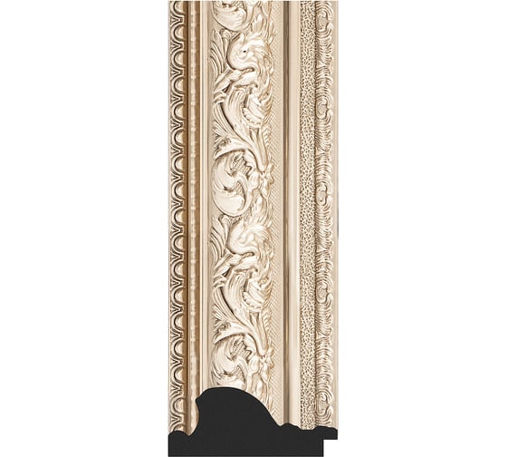 Зеркало EVOFORM в багетной раме - виньетка серебро 109 mm (80x100 cm) 7256