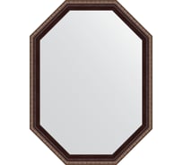 Зеркало EVOFORM в багетной раме - махагон с орнаментом 50 mm (59x79 cm) 7275