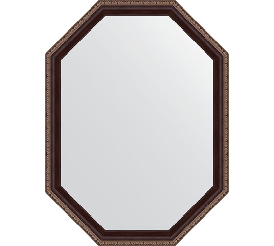 Зеркало EVOFORM в багетной раме - махагон с орнаментом 50 mm (59x79 cm) 7275 1