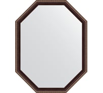 Зеркало EVOFORM в багетной раме - махагон с орнаментом 50 mm (69x89 cm) 7276