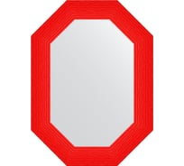 Зеркало EVOFORM в багетной раме - красная волна 89 mm (56x76 cm) 7297