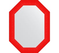 Зеркало EVOFORM в багетной раме - красная волна 89 mm (66x86 cm) 7299