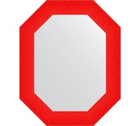 Зеркало EVOFORM в багетной раме - красная волна 89 mm (61x76 cm) 7298