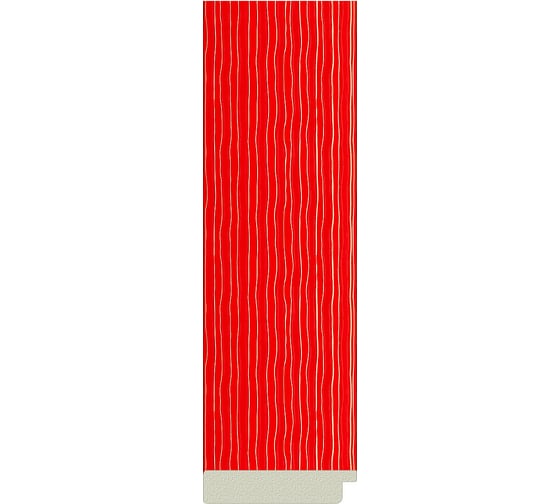 Зеркало EVOFORM в багетной раме - красная волна 89 mm (61x76 cm) 7298