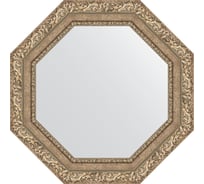 Зеркало EVOFORM в багетной раме - виньетка античное серебро 85 mm (60x60 cm) 7334