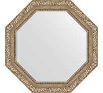 Зеркало EVOFORM в багетной раме - виньетка античное серебро 85 mm (70x70 cm) 7335